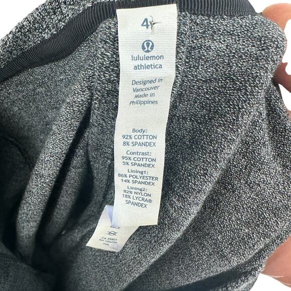 Lululemon Exhalation Pullover Heathered Speckled Black Gray Size 4 - Picture 10 of 10